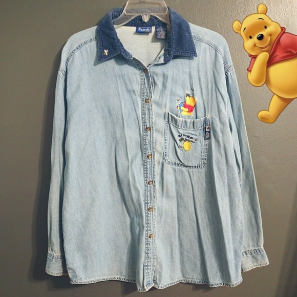 Disney Tops - Vintage 1990s jean pooh bear disney mom shirt